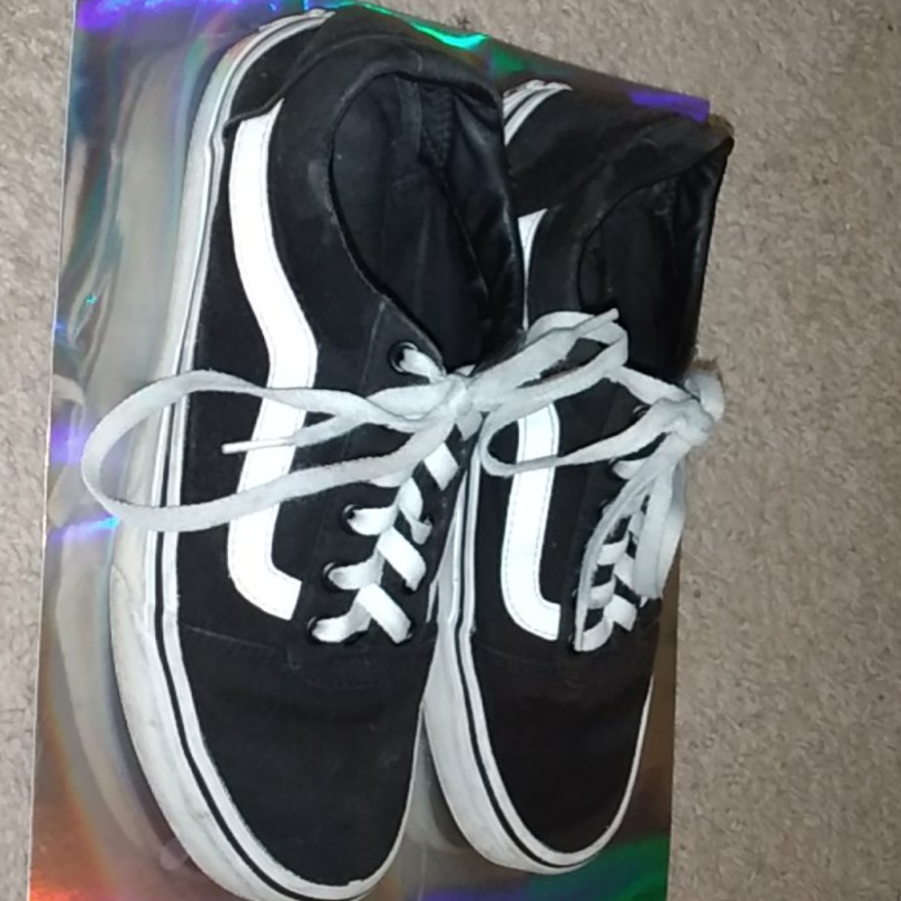 Vans,size 9,black and white